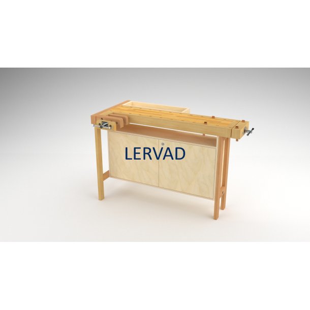 Sljdbnk 132 cm - med skab.