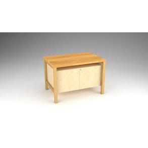 Teknikb�nk 120 x 81 cm - med skab