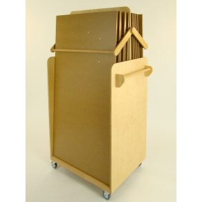 Rullevogn til 12 bordplader