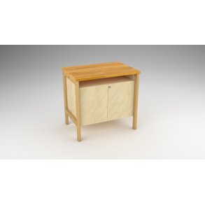 Rkkebnk 85 x 60 cm, med skab