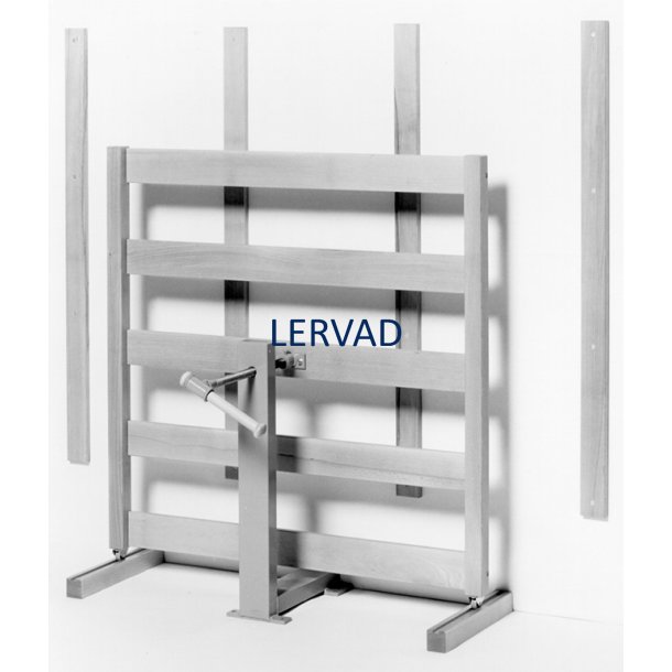 Panel storage with movable frame